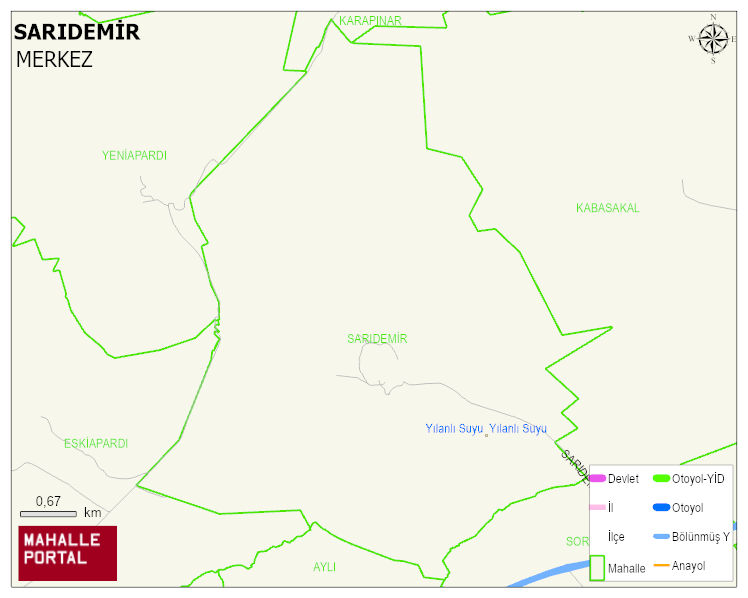 SARIDEMİR Köyü Haritası | Uydu Görüntüsü ve Harita Detayları