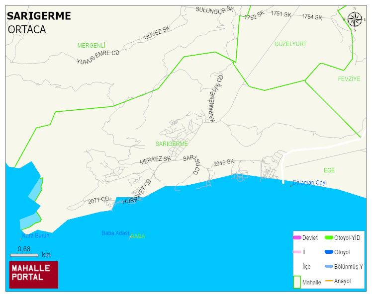 SARIGERME Mahallesi Haritası | Uydu Görüntüsü ve Harita Detayları