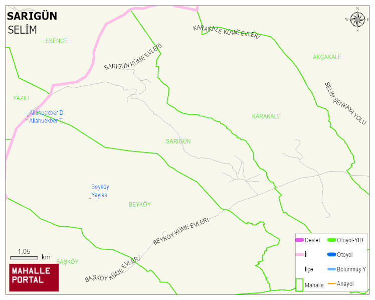 SARIGÜN Köyü Haritası | Mahalle Sokak Haritası