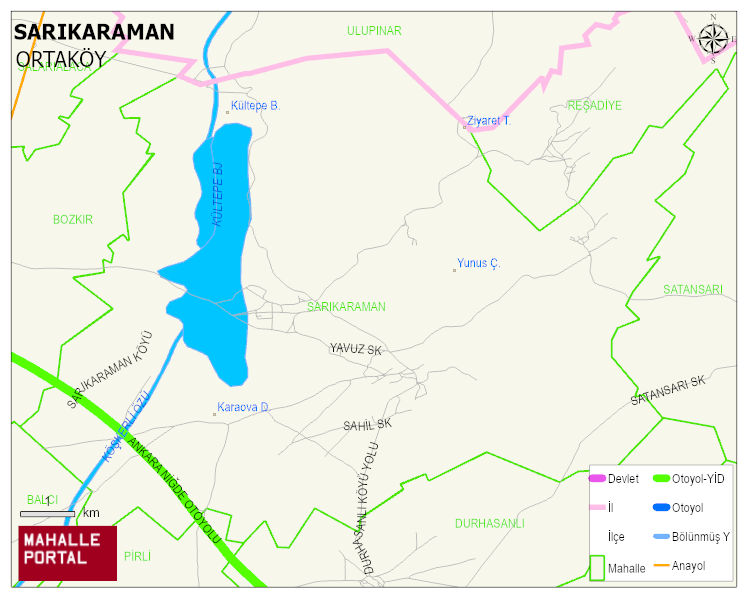 SARIKARAMAN Köyü Haritası | Sayısal Bölge Görünümü