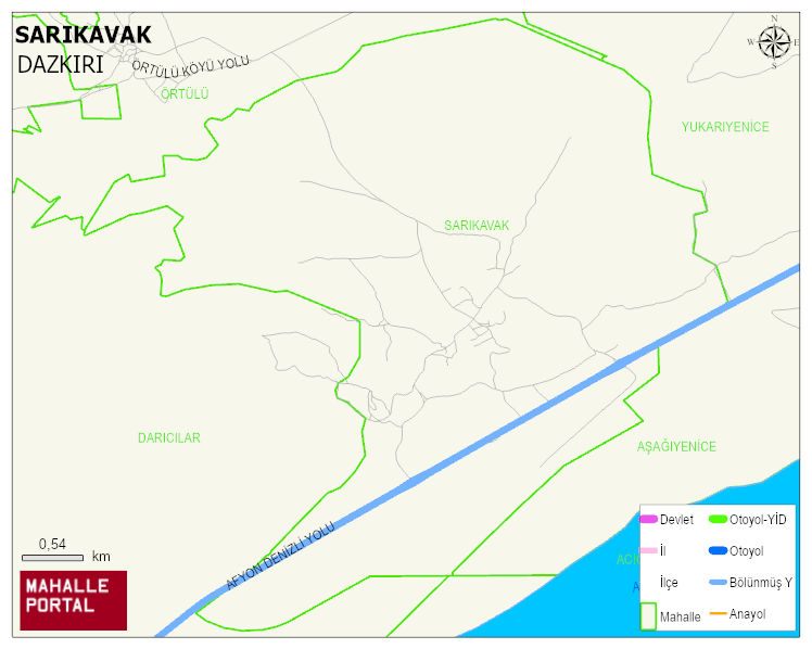 SARIKAVAK Köyü Haritası | Coğrafi Yapı ve Detaylı Haritası