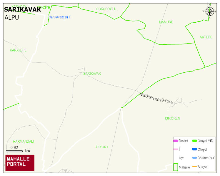 SARIKAVAK Mahallesi Haritası | Dağlar, Ovalar ve Akarsu Bilgileri