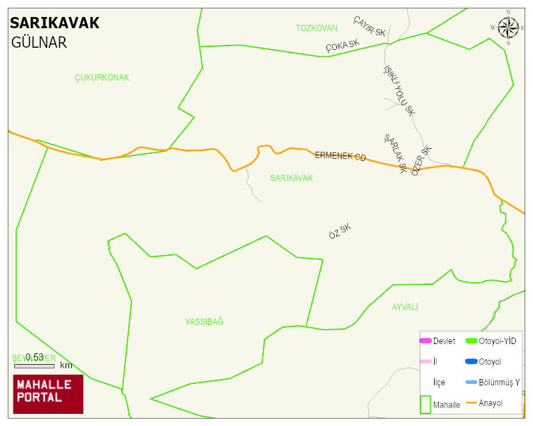 SARIKAVAK Mahallesi Haritası | İnteraktif Köy ve Mahalle Sınırları