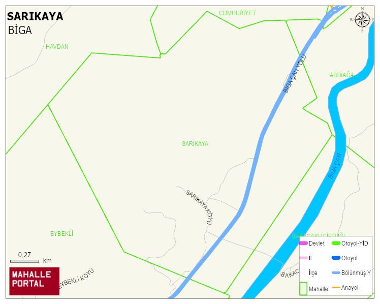 SARIKAYA Köyü Haritası | Dağlar, Ovalar ve Akarsu Bilgileri