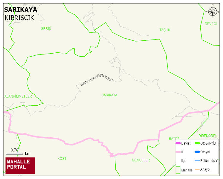 SARIKAYA Köyü Haritası | Coğrafi Yapı ve Detaylı Haritası
