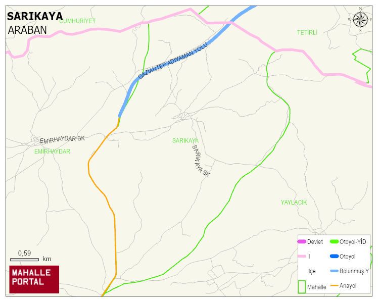 SARIKAYA Mahallesi Haritası | Dağlar, Ovalar ve Akarsu Bilgileri