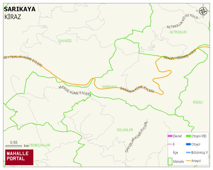 SARIKAYA Mahallesi Haritası | Mahalle ve Köy Sınırı