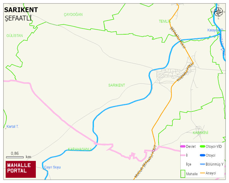 SARIKENT Köyü Haritası | Mahalle Sokak Haritası
