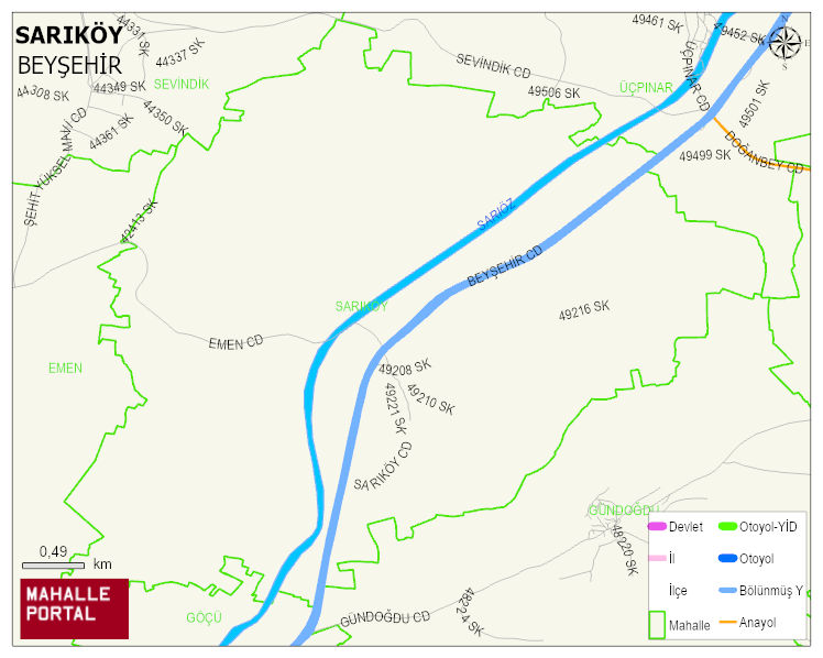 SARIKÖY Mahallesi Haritası | Güncel Mahalle ve Köy Haritası