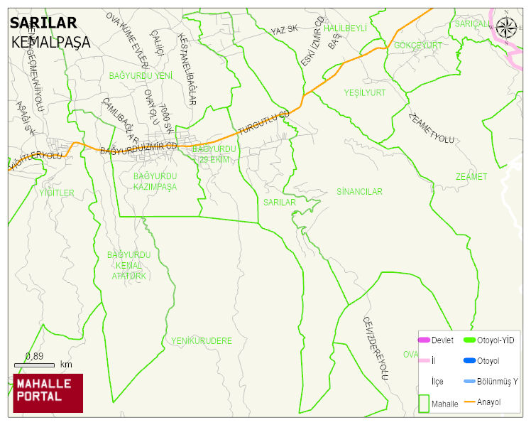 SARILAR Mahallesi Haritası | İnteraktif Köy ve Mahalle Sınırları