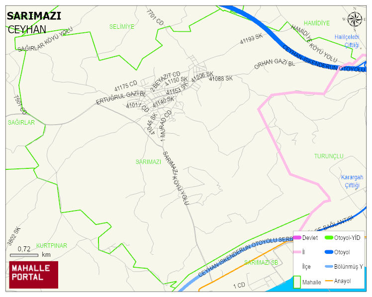 SARIMAZI Mahallesi Haritası | Uydu Görüntüsü ve Harita Detayları