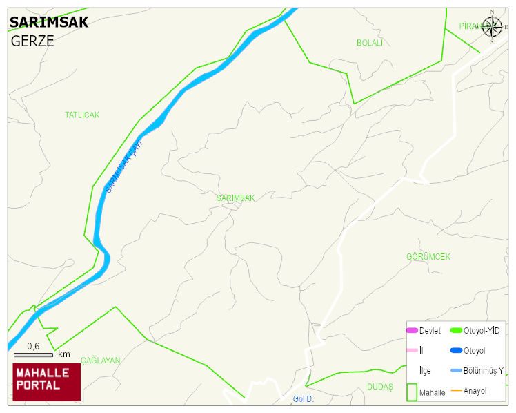 SARIMSAK Köyü Haritası | Detaylı Köy ve Mahalle Görünümü