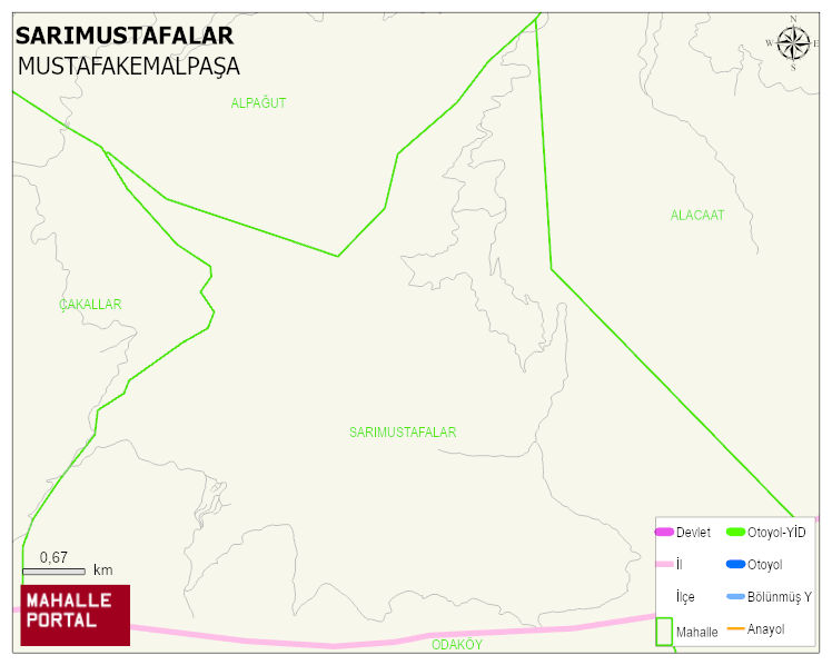 SARIMUSTAFALAR Mahallesi Haritası | Sayısal Bölge Görünümü
