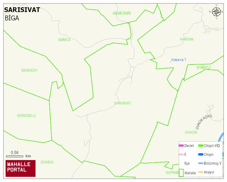 SARISIVAT Köyü Haritası | Mahalle Sokak Haritası