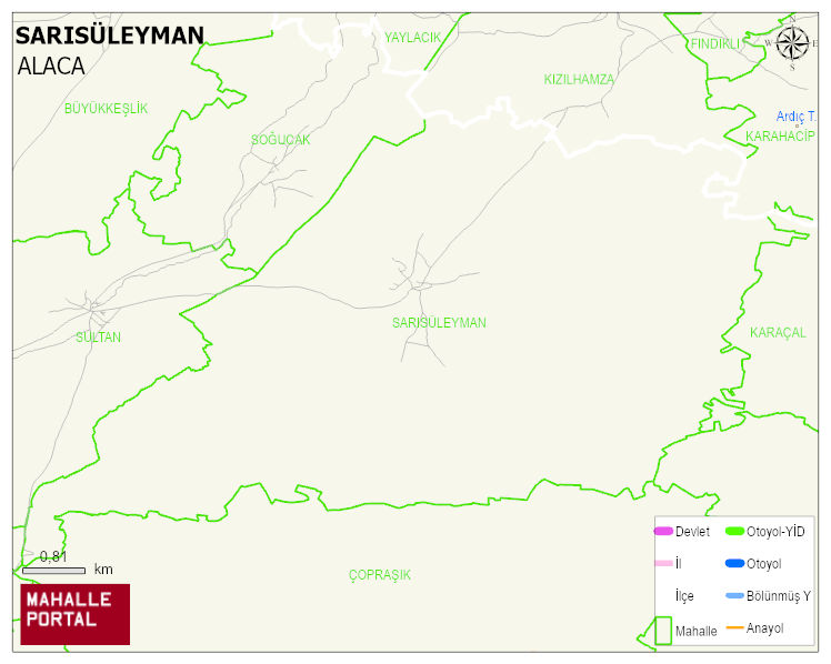 SARISÜLEYMAN Köyü Haritası | Güncel Mahalle ve Köy Haritası