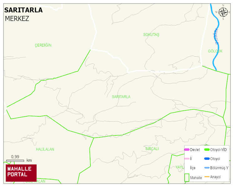 SARITARLA Köyü Haritası | Mahalle Sokak Haritası