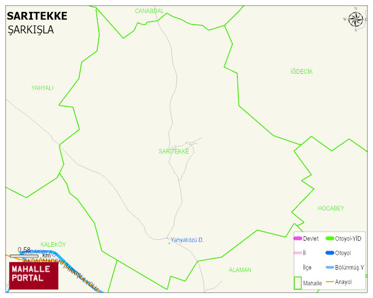 SARITEKKE Köyü Haritası | Güncel Mahalle ve Köy Haritası