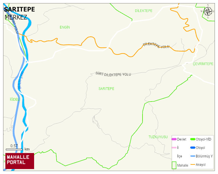 SARITEPE Köyü Haritası | Detaylı Köy ve Mahalle Görünümü