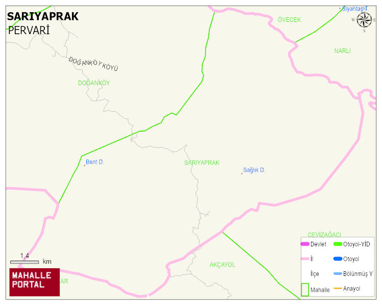 SARIYAPRAK Köyü Haritası | Güncel Mahalle ve Köy Haritası