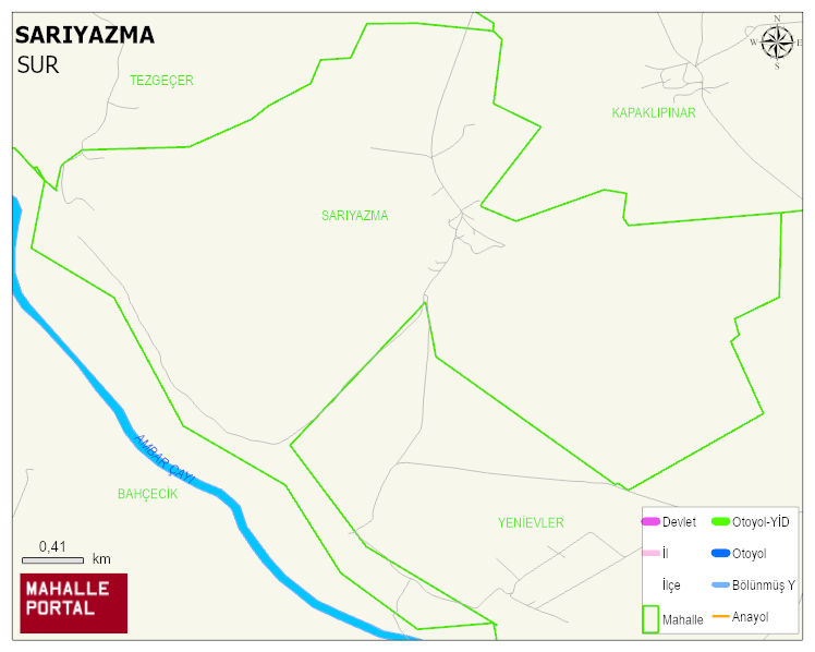 SARIYAZMA Mahallesi Haritası | Sayısal Bölge Görünümü