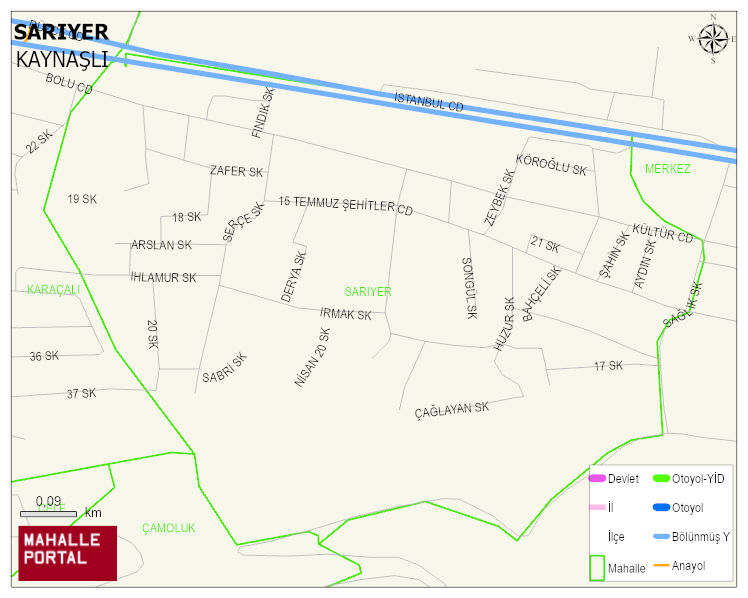SARIYER Mahallesi Haritası | Mahalle ve Köy Sınırı