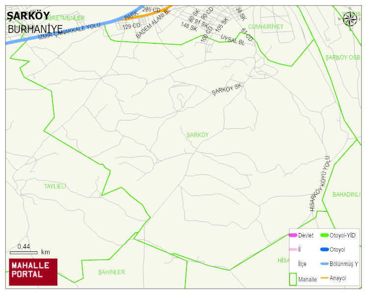 ŞARKÖY Mahallesi Haritası | Coğrafi Yapı ve Detaylı Haritası