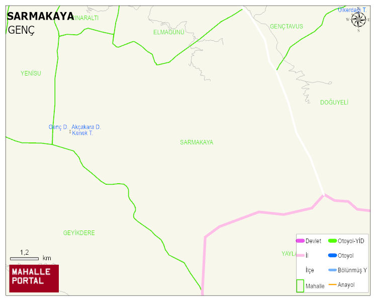 SARMAKAYA Köyü Haritası | Sayısal Bölge Görünümü