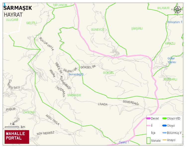 SARMAŞIK Mahallesi Haritası | Dağlar, Ovalar ve Akarsu Bilgileri