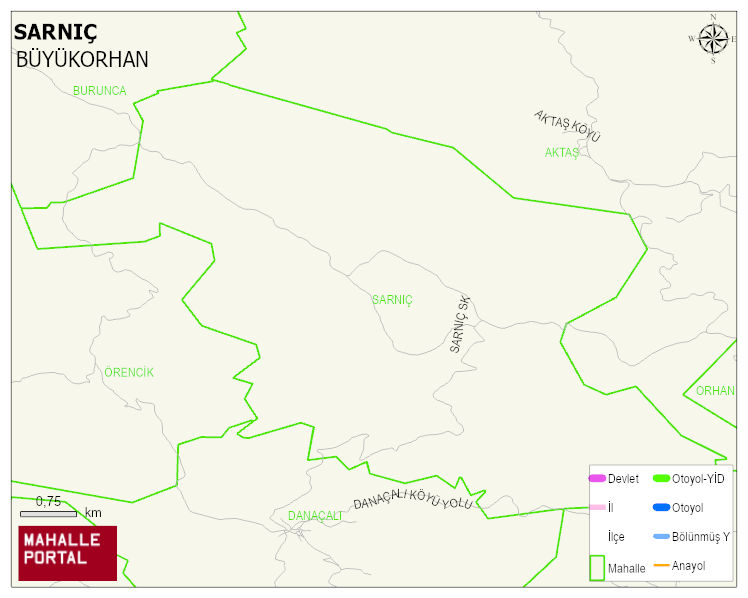 SARNIÇ Mahallesi Haritası | Uydu Görüntüsü ve Harita Detayları