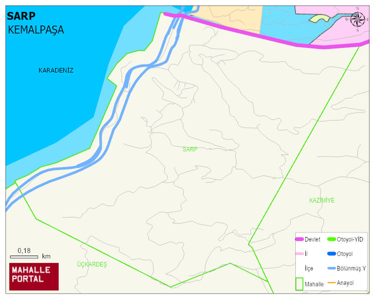 SARP Köyü Haritası | Coğrafi Yapı ve Detaylı Haritası