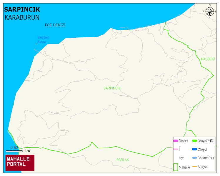 SARPINCIK Mahallesi Haritası | Dağlar, Ovalar ve Akarsu Bilgileri