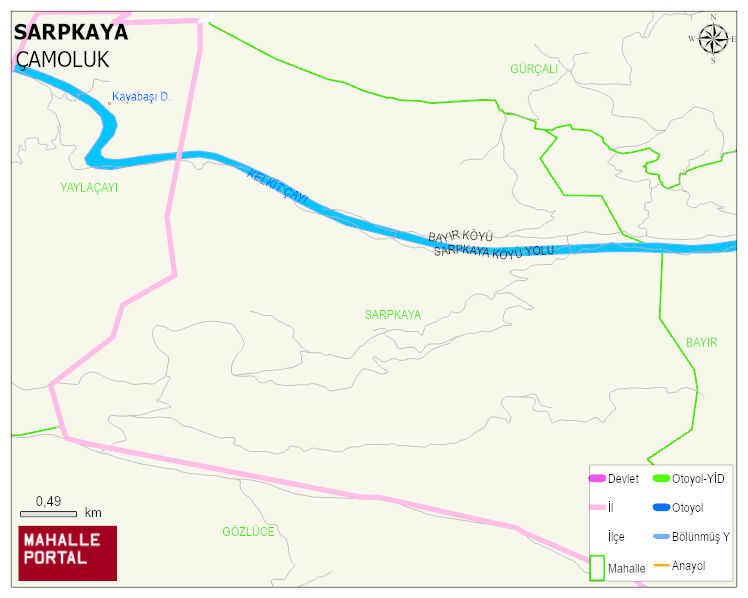 SARPKAYA Köyü Haritası | Uydu Görüntüsü ve Harita Detayları