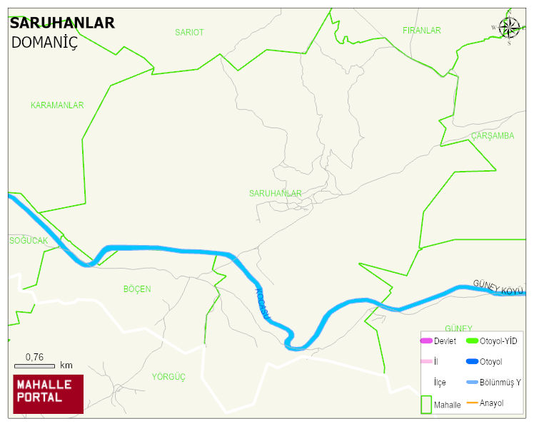 SARUHANLAR Köyü Haritası | Uydu Görüntüsü ve Harita Detayları