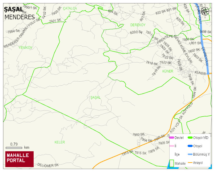 ŞAŞAL Mahallesi Haritası | İnteraktif Köy ve Mahalle Sınırları