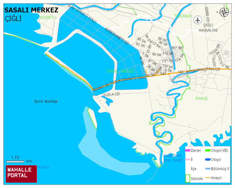 SASALI MERKEZ Mahallesi Haritası | Güncel Mahalle ve Köy Haritası