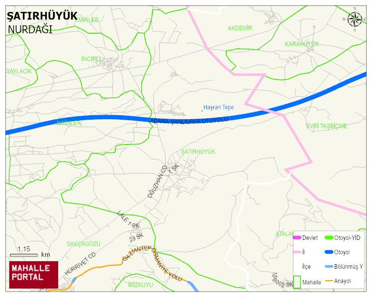 ŞATIRHÜYÜK Mahallesi Haritası | Mahalle ve Köy Sınırı