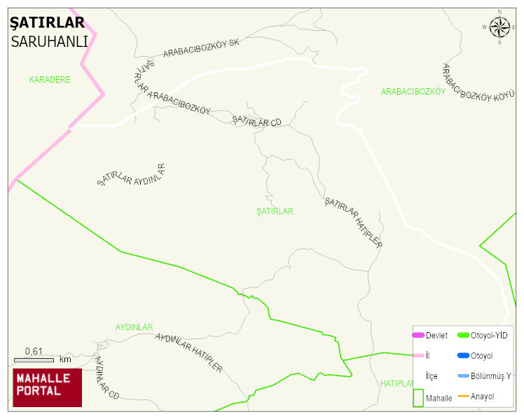 ŞATIRLAR Mahallesi Haritası | Detaylı Köy ve Mahalle Görünümü