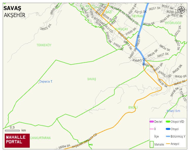 SAVAŞ Mahallesi Haritası | Mahalle ve Köy Sınırı