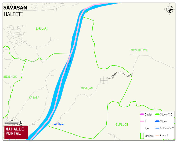 SAVAŞAN Mahallesi Haritası | Detaylı Köy ve Mahalle Görünümü