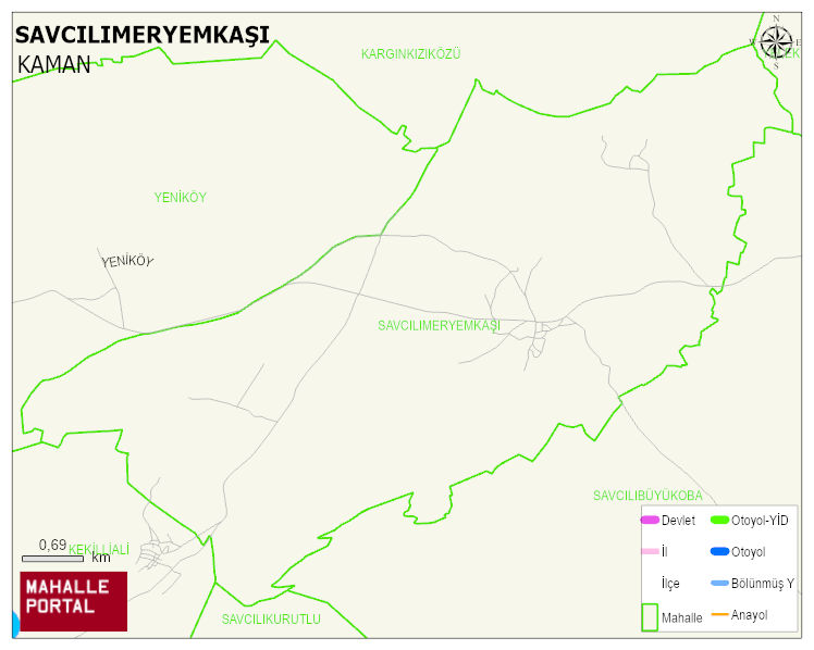 SAVCILIMERYEMKAŞI Köyü Haritası | Güncel Mahalle ve Köy Haritası