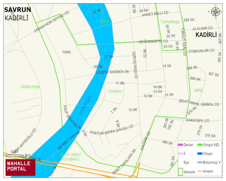 SAVRUN Mahallesi Haritası | Mahalle Sokak Haritası
