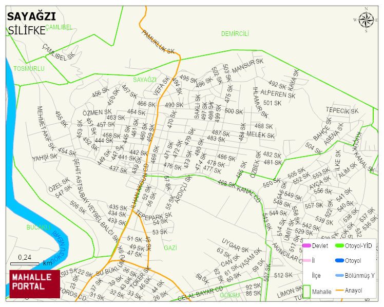 SAYAĞZI Mahallesi Haritası | İnteraktif Köy ve Mahalle Sınırları