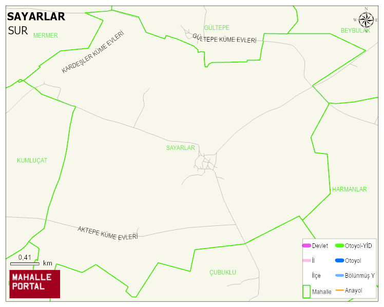 SAYARLAR Mahallesi Haritası | Güncel Mahalle ve Köy Haritası