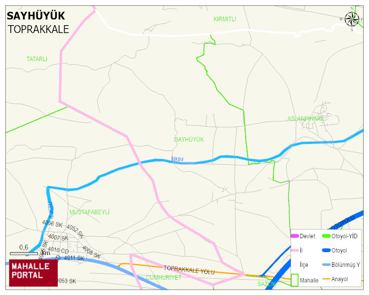 SAYHÜYÜK Köyü Haritası | İnteraktif Köy ve Mahalle Sınırları
