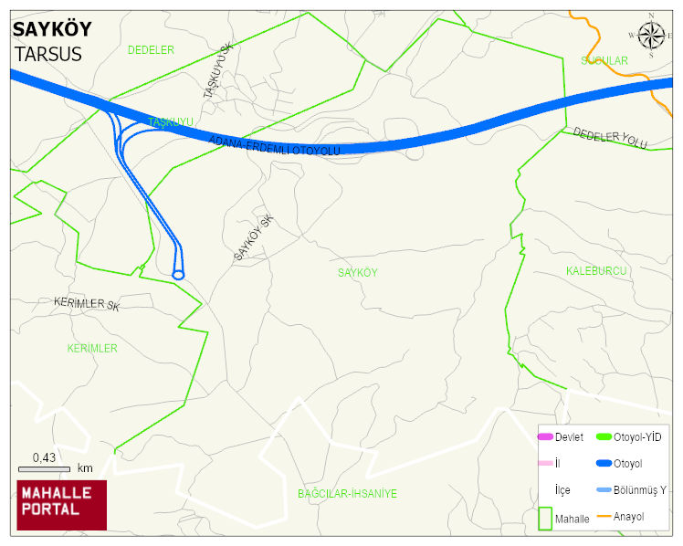 SAYKÖY Mahallesi Haritası | Mahalle ve Köy Sınırı