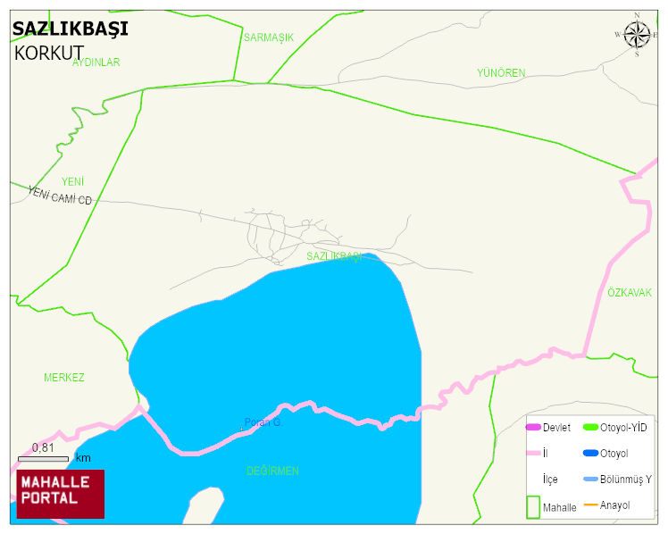 SAZLIKBAŞI Köyü Haritası | Mahalle Sokak Haritası