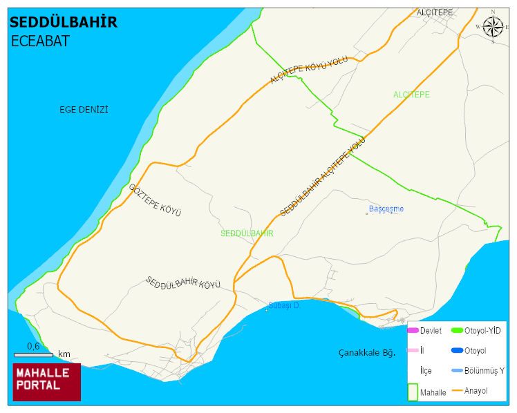 SEDDÜLBAHİR Köyü Haritası | Yükselti ve Doğa Özellikleri