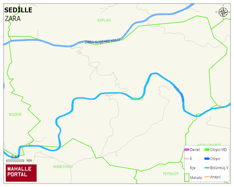 SEDİLLE Köyü Haritası | Mahalle Sokak Haritası