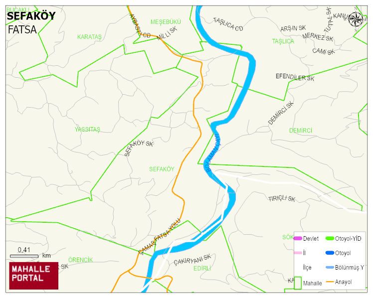 SEFAKÖY Mahallesi Haritası | İnteraktif Köy ve Mahalle Sınırları