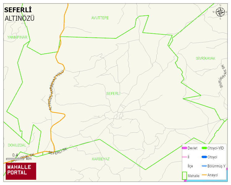 SEFERLİ Mahallesi Haritası | Coğrafi Yapı ve Detaylı Haritası